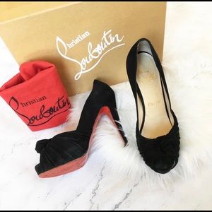 Suede Christian Louboutin heels